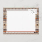 Man Tribal Aztec Stripes Bruin en Beige Pattern Briefkaart (Achterkant)