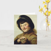 Man Tugging Kitten's Oar door Judith Jans Leyster Kaart (Gele Bloem)