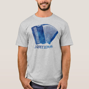 Man uitknijpen t-shirt