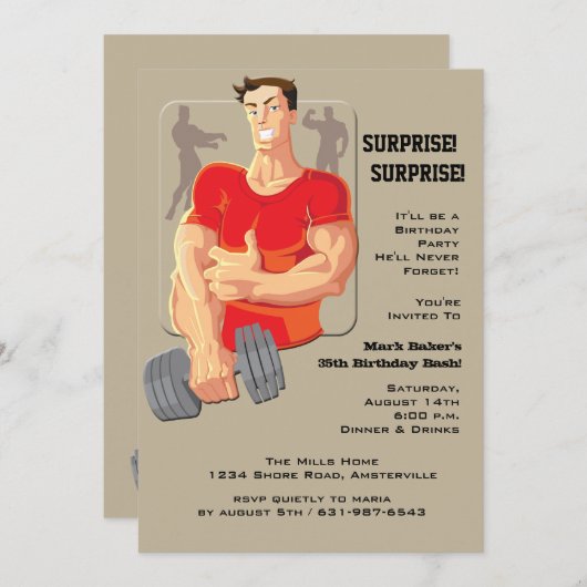 Man Uitnodiging (Voorkant / Achterkant)