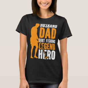 Man Vader Modder Vissen Legende Held Heren Metaal  T-shirt