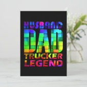 Man vader trucker legende voor vader vaderdag kaart (Staand voorkant)