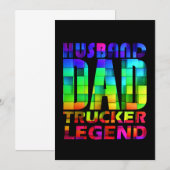 Man vader trucker legende voor vader vaderdag kaart (Voorkant / Achterkant)