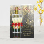 Man - Vaderdag Kaart - Champagne Toast (Gele Bloem)