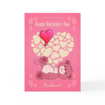 Man, Valentijnsdag met teddybeer en hart