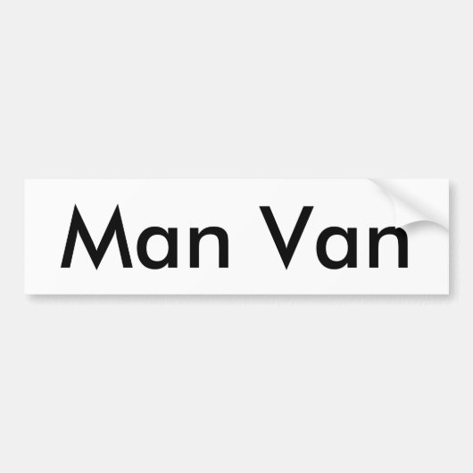 Man Van Bumpersticker (Voorkant)