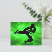 Man van de Bliksem van vechtsporten het Groene Briefkaart (Staand voorkant)