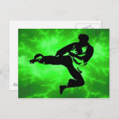 Man van de Bliksem van vechtsporten het Groene Briefkaart (Voorkant / Achterkant)