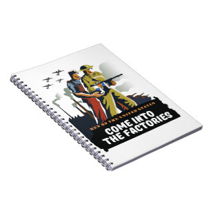 Man van de Verenigde Staten, WW2-poster Notitieboek