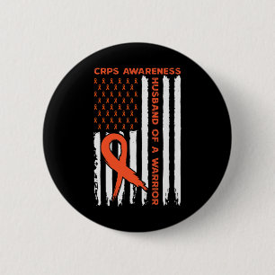Man van een krijger CRPS Awareness Month Sinaasapp Ronde Button 5,7 Cm