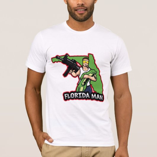 Man van Florida met Gator T-shirt (Voorkant)