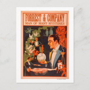 Man van forrest en bedrijf van vele mysteries Magi Briefkaart