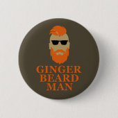 man van gemberbaard ronde button 5,7 cm (Voorkant)