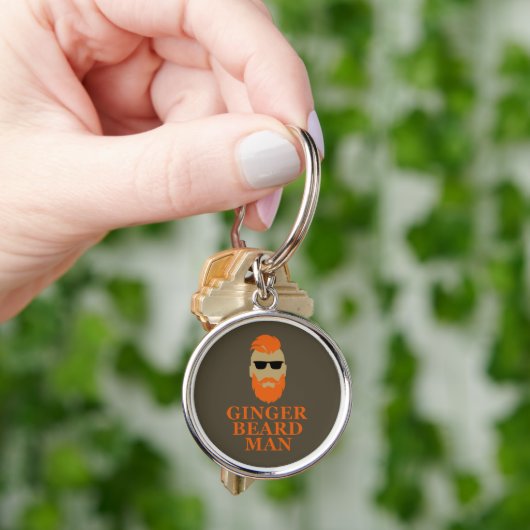man van gemberbaard sleutelhanger (Hand)