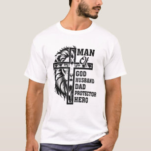 Man Van God Echtgenoot Vader Beschermer Held Chris T-shirt