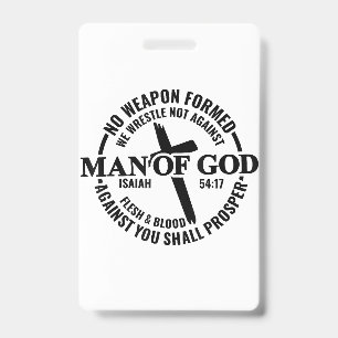 Man van God, geen wapen dat tegen mij is gevormd z Badge