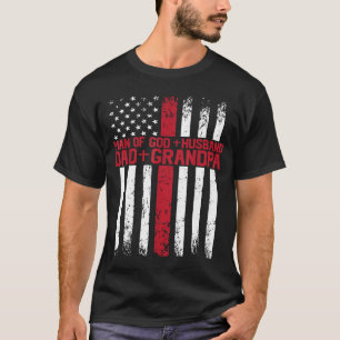 Man van God Husband Papa grootgod God Religieuze T-shirt