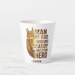 Man van God Lion Crown Design - Man, papa Latte Mok