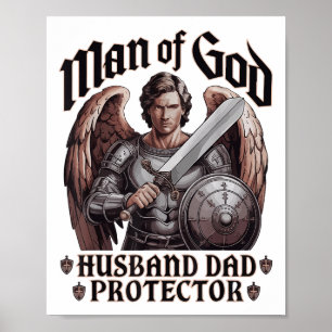 Man van God Man Papa Christelijk Jesus Blessed Da Poster