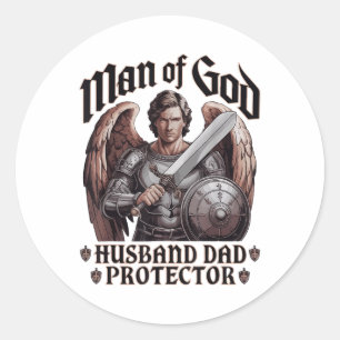Man van God Man Papa Christelijk Jesus Blessed Da Ronde Sticker