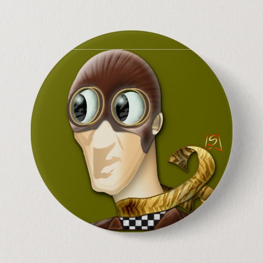 Man van handeling (PIN) Ronde Button 7,6 Cm (Voorkant)