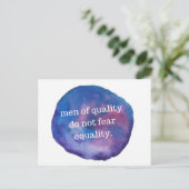 Man van het Briefkaart van de Kwaliteit (Staand voorkant)