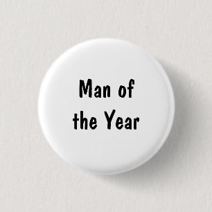 Man van het Jaar Ronde Button 3,2 Cm