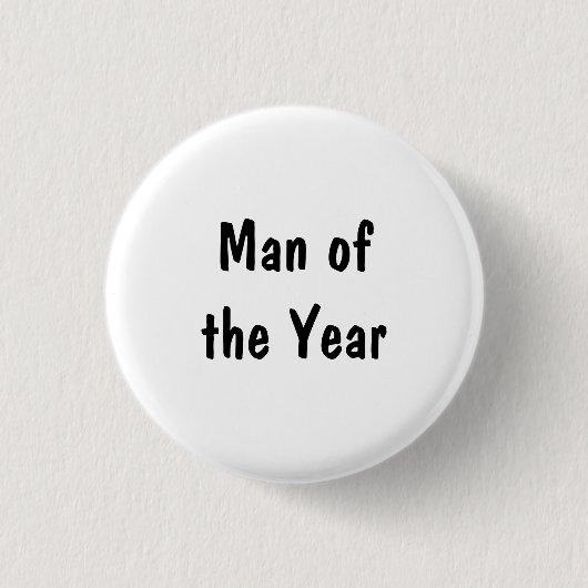 Man van het Jaar Ronde Button 3,2 Cm (Voorkant)