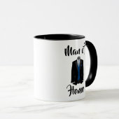 Man van Honor Blue Tuxedo Wedding Coffee Mok (Voorkant rechts)