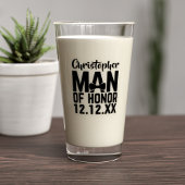 Man van Honor Glass Tumbler voor bruiloft