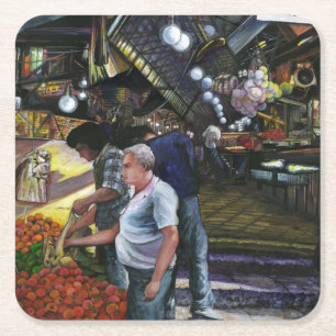 Man van Koophandel, Jeruzalem Vierkante Kartonnen Onderzetter