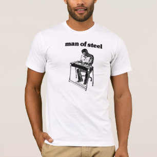 Man van pedaalstaal t-shirt