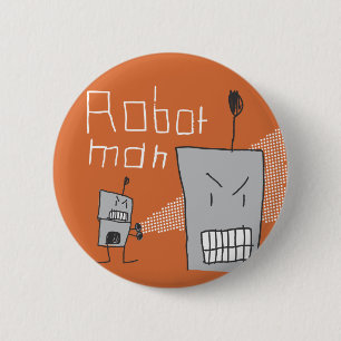 Man van robot ronde button 5,7 cm