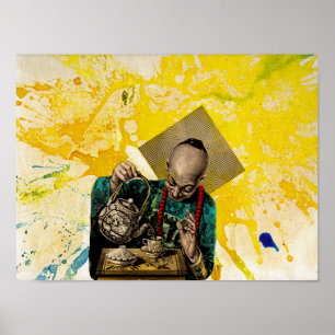 Man van Tea door Michael Moffa Poster