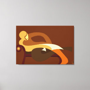 Man van vrije tijd canvas afdruk