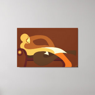 Man van vrijetijdsbesteding canvas afdruk