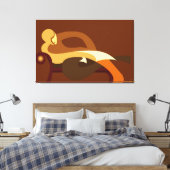 Man van vrijetijdsbesteding canvas afdruk (Insitu (Slaapkamer))