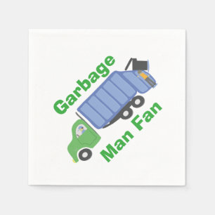 Man van vuilnis Fan Paper Napkins Servetten