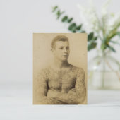 Man van warm  Tattoo Briefkaart (Staand voorkant)
