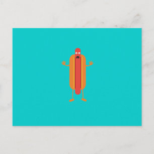 Man van warme honden briefkaart