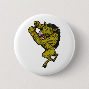 man van wilde zwijnen ronde button 5,7 cm