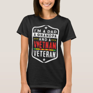 Man Veteraan Vader Opa Vietnam Eervol T-shirt