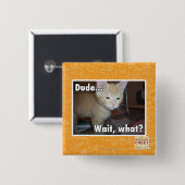 Man Vierkante Button 5,1 Cm (Voorkant /achterkant)