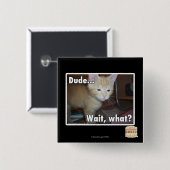 Man Vierkante Button 5,1 Cm (Voorkant /achterkant)