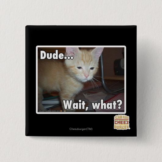 Man Vierkante Button 5,1 Cm (Voorkant)