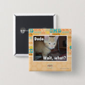 Man Vierkante Button 5,1 Cm (Voorkant /achterkant)