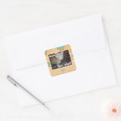 Man Vierkante Sticker (Envelop)