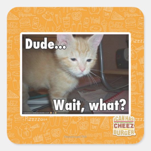 Man Vierkante Sticker (Voorkant)