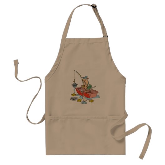Man Vissen Apron Standaard Schort (Voorkant)