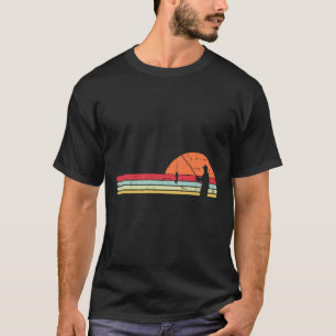 Man Vissen Zonsondergang Retro Hengelen Visser T-shirt